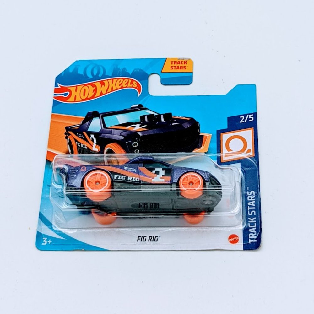 Hot Wheels Mattel Purple Fig Rig Orange Wheels Track Stars 2/5 #49 New Sealed